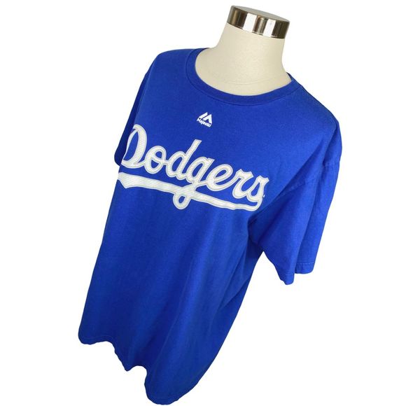 Majestic Triple Peak L.A. Dodgers #66 Yasiel Puig Tee - Picture 2 of 7